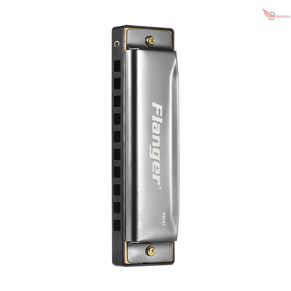 Kèn harmonica Flanger FH-01 10 lỗ 20 tông C kèm hộp đựng