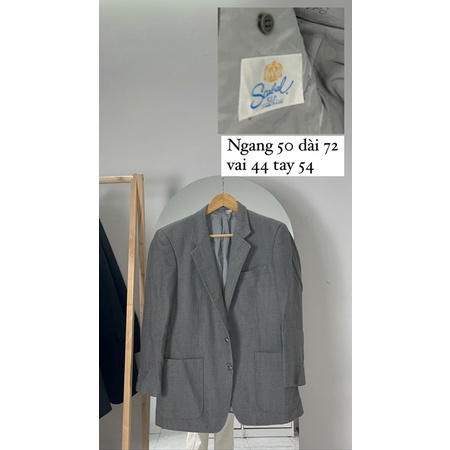 Blazer xám 2 lớp có độn vai