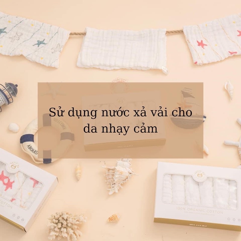 Set 6 Khăn sữa Petit Me cho bé sơ sinh Khăn lau mặt [ Chính hãng ]