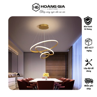 Đèn Thả Trần - Đèn Thả Trần Không Gian Led Hình Tròn 3 Vòng Cao Cấp
