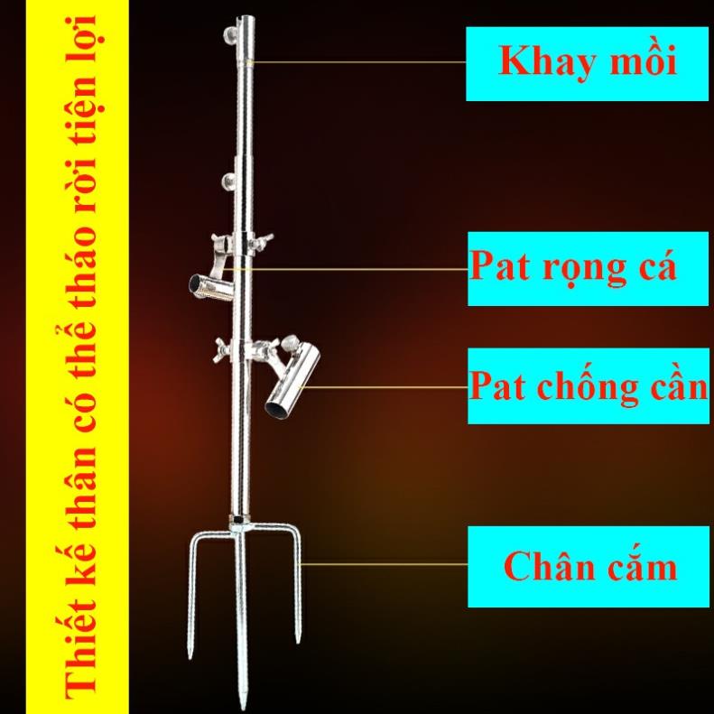 Tháp Câu Đài , Tháp Chống Cần Câu Cá Đa Năng Cao Cấp , tháp lắp dễ dàng , đầy đủ phụ kiện , chất liệu thép không Gỉ