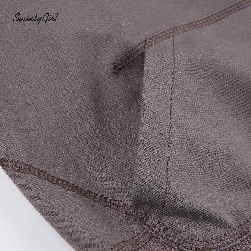 Áo Hoodie Tay Dài Cổ Chữ V Khoét Sâu Màu Xám Trơn Thời Trang 2022 Gợi Cảm Dễ Phối Đồ Dành Cho Bạn Nữ