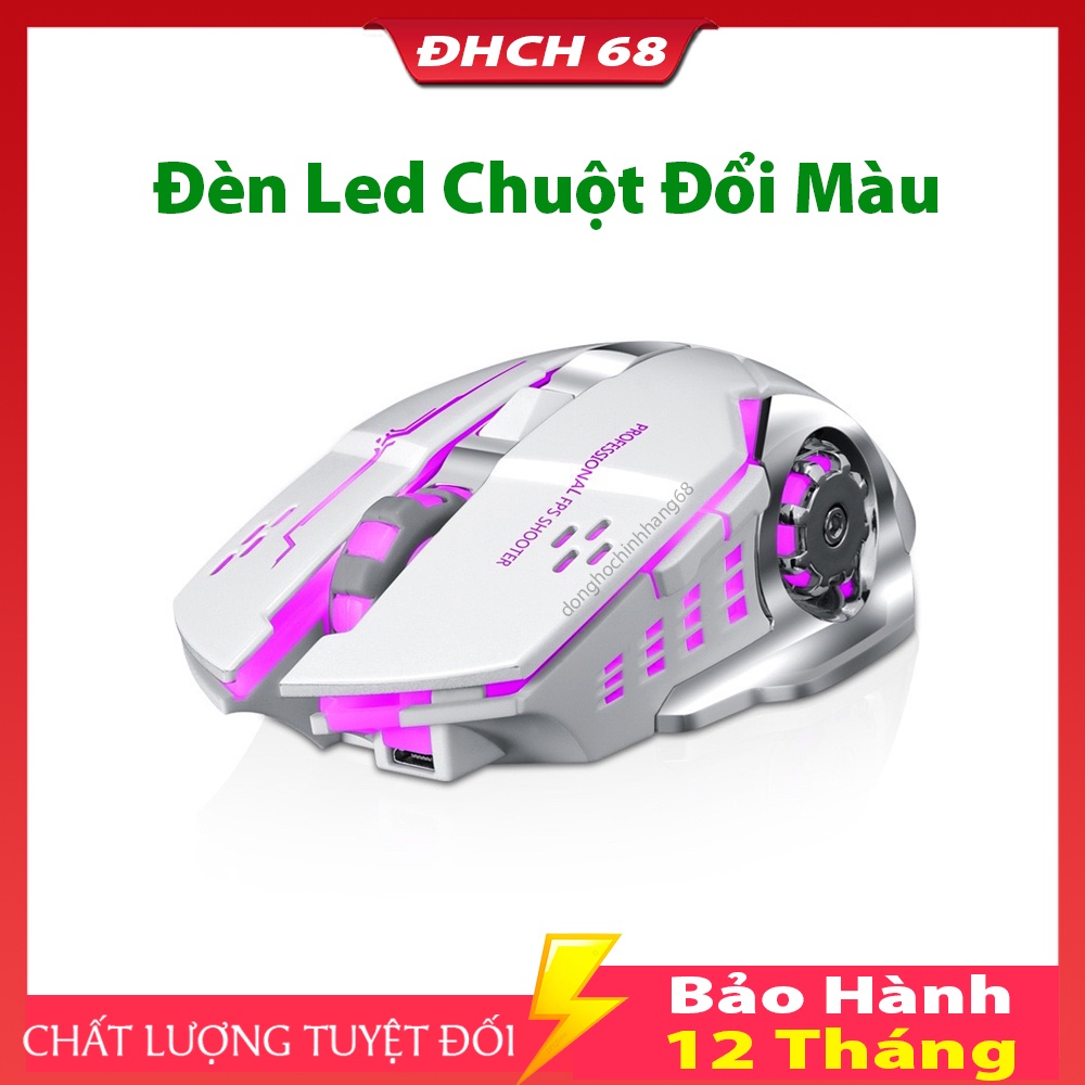 Chuột Gaming Không Dây T28 Dành Cho Game Thủ Click Không Gây Tiếng Ồn Có Đèn LED Chơi Game Cực Đã Bảo Hành 1 Năm