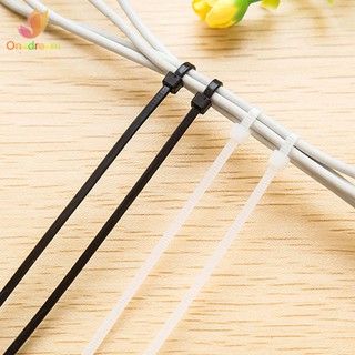 ♣100 Pcs ABS Plastic Cable Ties Zip Fasten Wire Wrap Strap Fastening