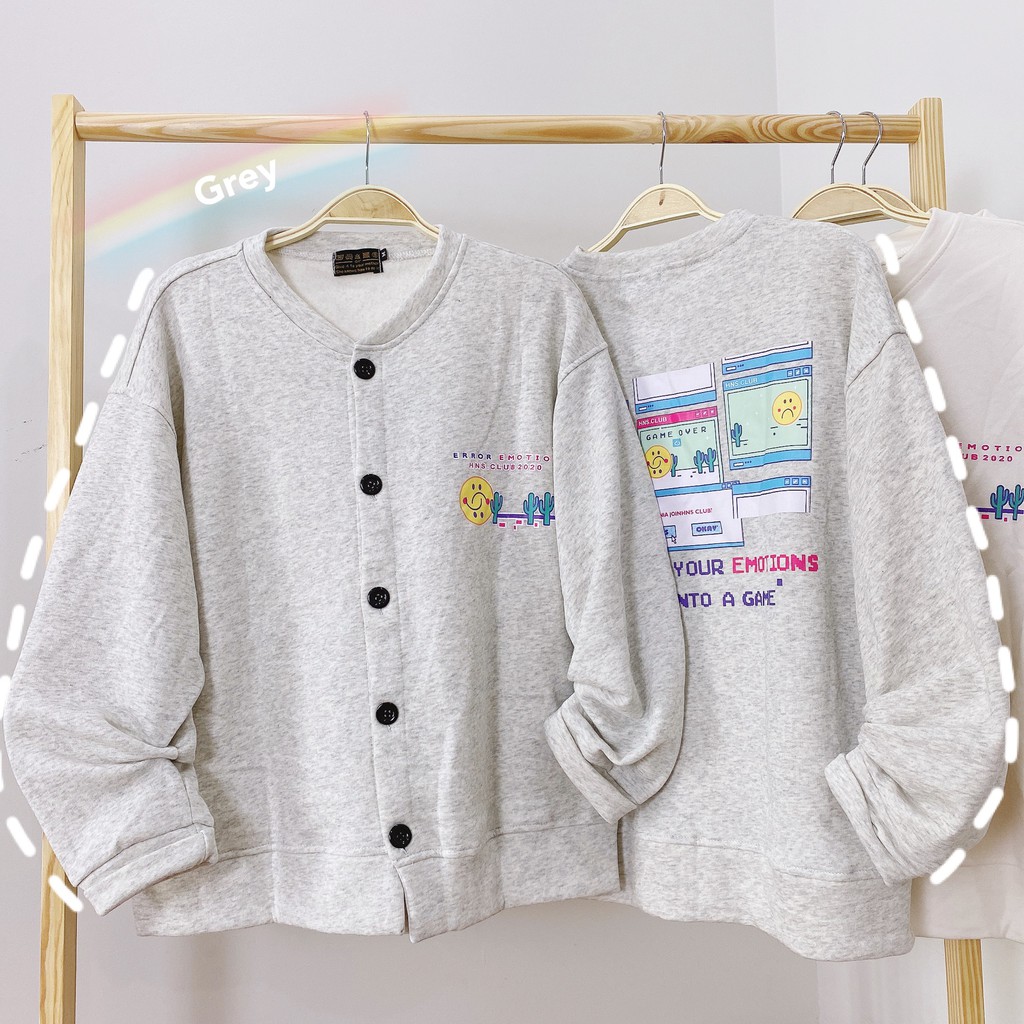 Áo Khoác Cardigan YAYSHOP unisex nam nữ chất nỉ bông mềm - GAME OVER | WebRaoVat - webraovat.net.vn