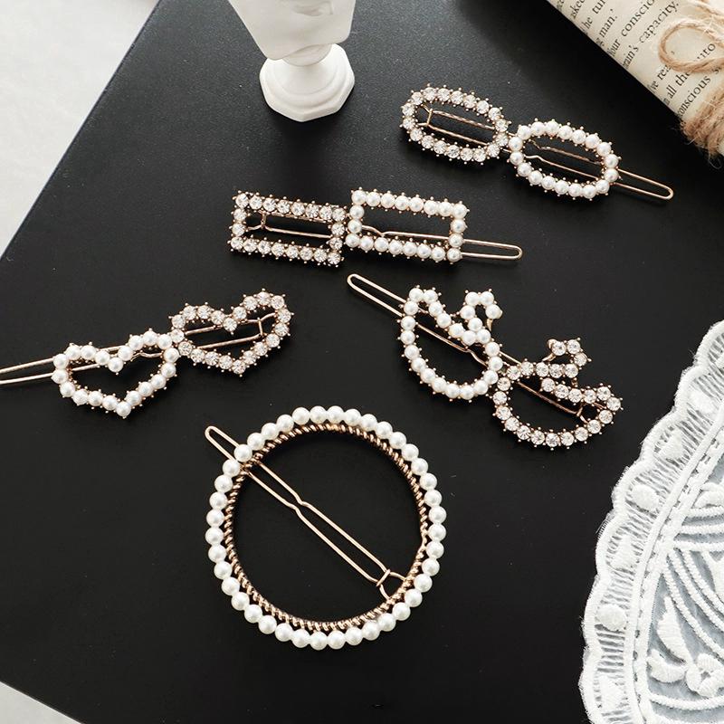 Kẹp tóc nữ đính ngọc thời trang Vintage