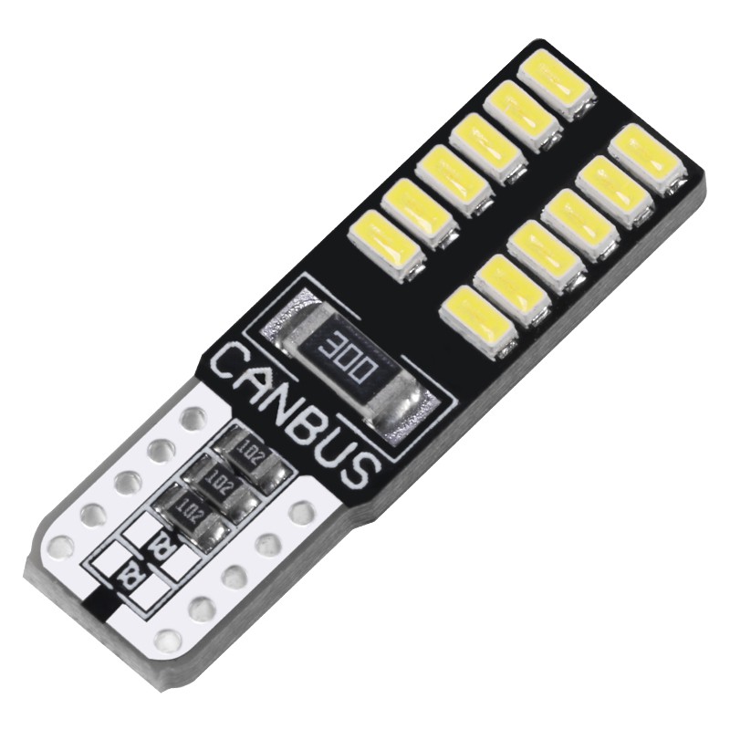 10 Bóng Đèn Led T10 24smd 3014 12v Siêu Sáng Cho Xe Hơi