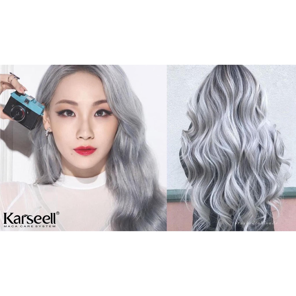Dầu gội tím khử vàng Karseell Silver Shampoo cho tóc tẩy 500ML - 1000ML chính hãng