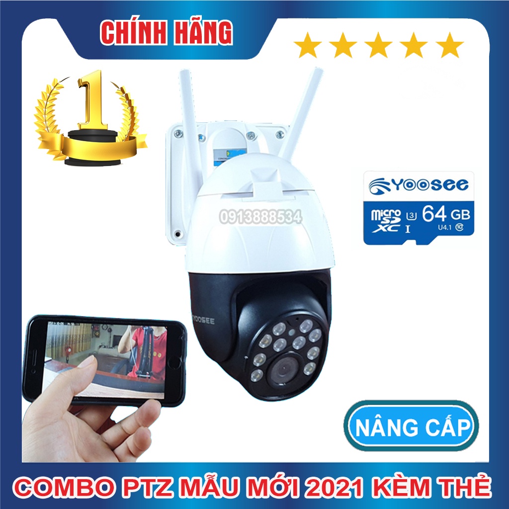 [MẪU 2021- CAM TO] Camera không dây YOOSEE PTZ ngoài trời xoay 36 đèn Led chiếu sáng ban đêm