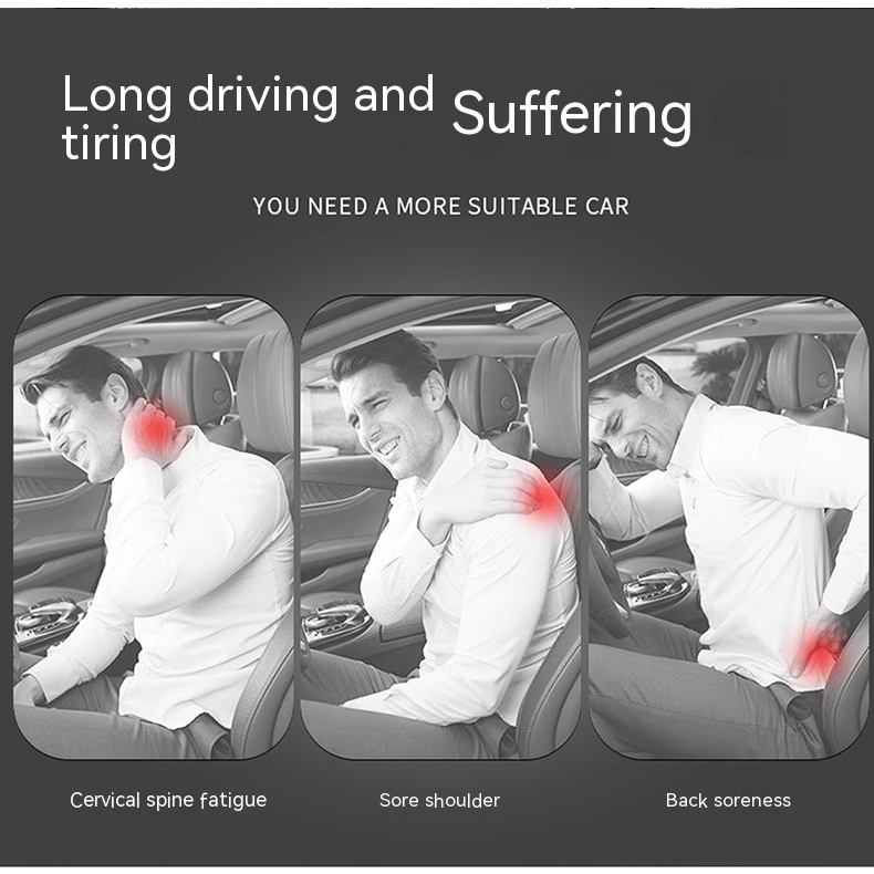 【Ready Stock】 Car Headrest Neck Pillow Memory Foam Seat Cervical Spine Waist Support Four Seasons Lumbar 4jK6