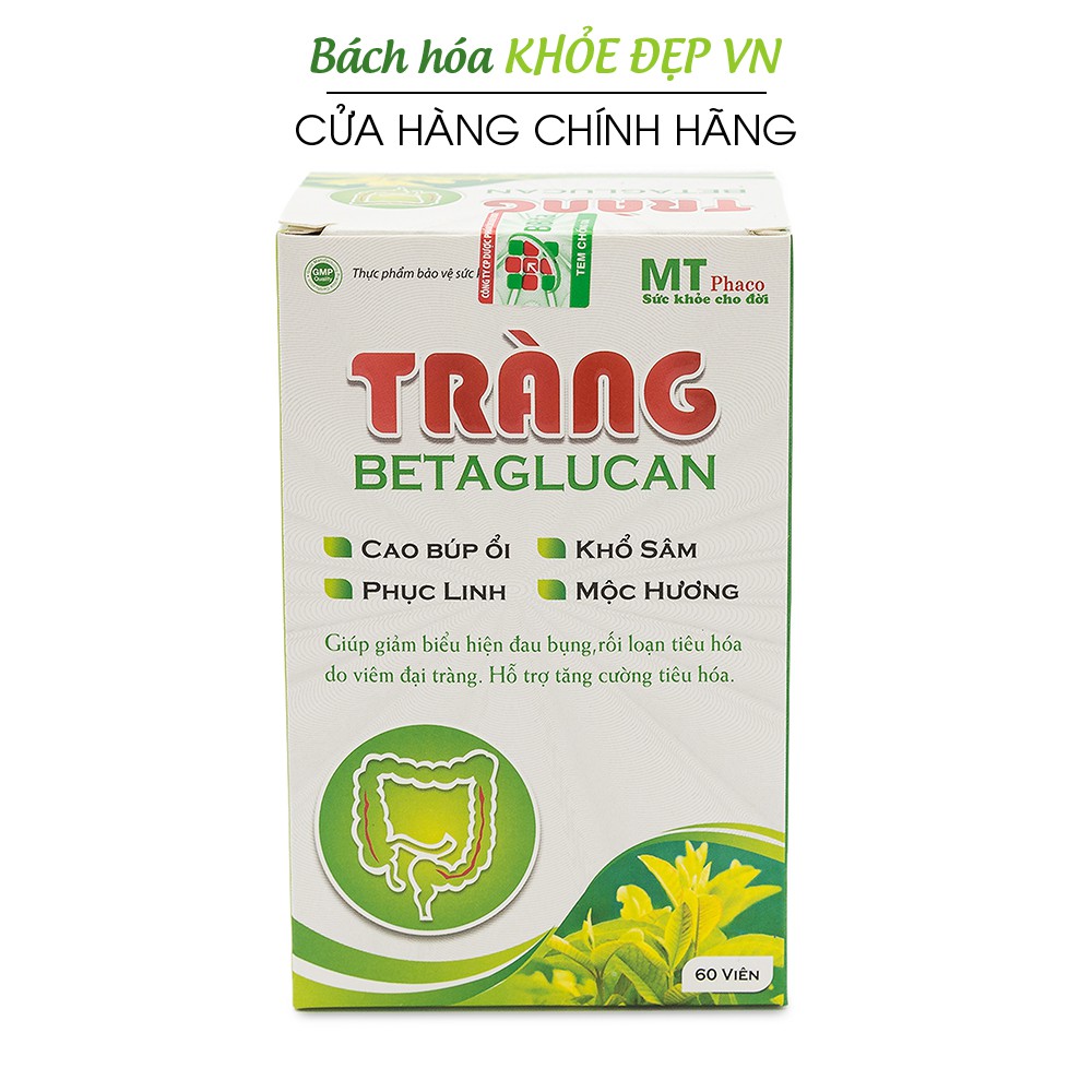 Viên uống Tràng Betaglucan giảm đau viêm đại tràng - Hộp 60 viên | BigBuy360 - bigbuy360.vn