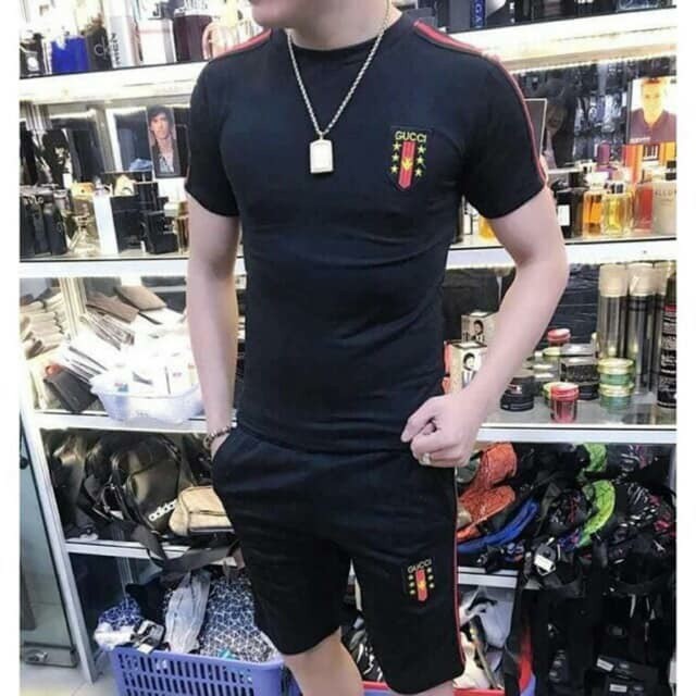 Bộ đồ nam hè chất thun lạnh logo GC | BigBuy360 - bigbuy360.vn