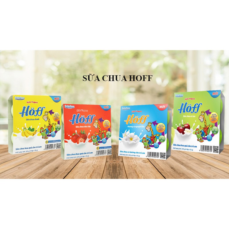 [DATE 11.2022] SỮA CHUA TRẺ EM HOff 55g x 4hộp