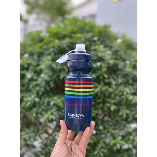 Bình nước Skull Monton Rainbow Xanh Navy / đen 620ml_ Cào Cào Bikeshop