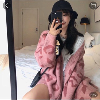 ÁO KHOÁC LEN HOẠ TIẾT BÁO