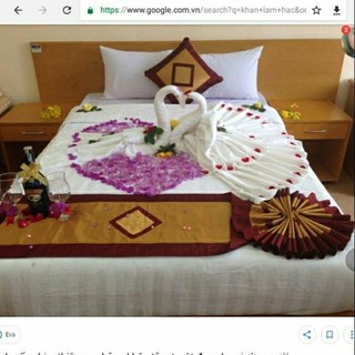 4 CHIẾC KHĂN LÀM HẠC PHÒNG TÂN HÔN