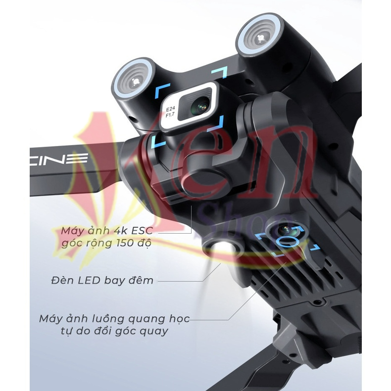 Flycam mini giá rẻ i3 pro - mắt quang - cảm biến va chạm - chỉnh camera quá đỉnh - bảo hành 5 năm