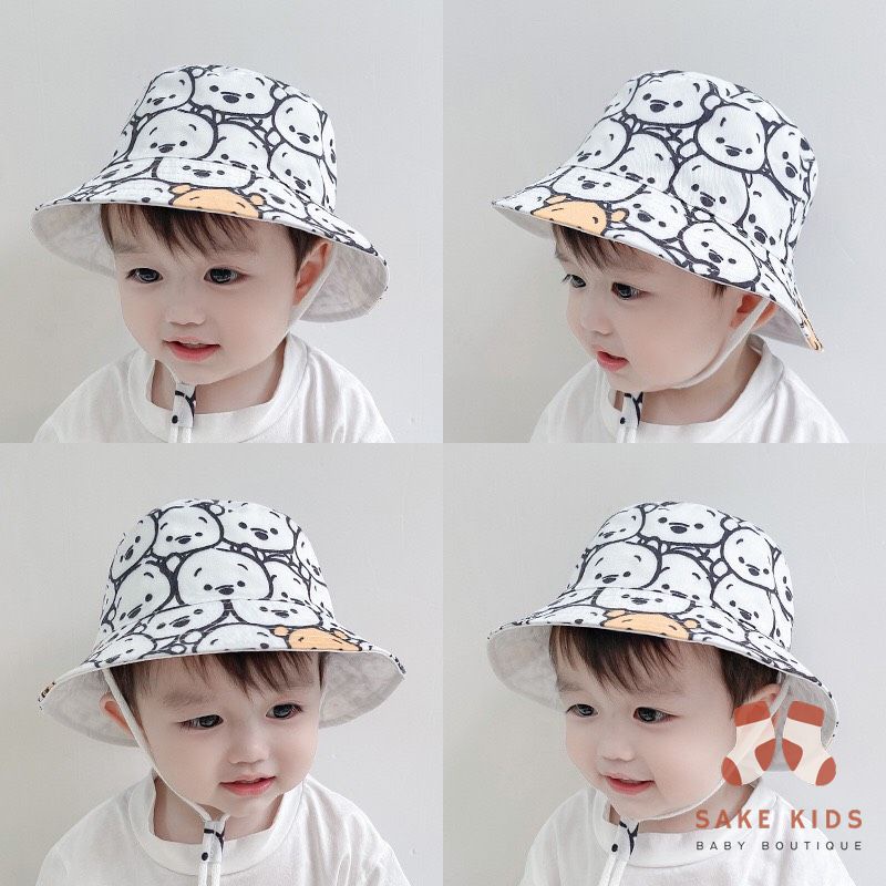 Mũ vành tròn bucket cho bé trai bé gái hình Mickey Gấu chất đẹp phong cách Hàn Quốc cho bé từ 0-4 tuổi mới nhất