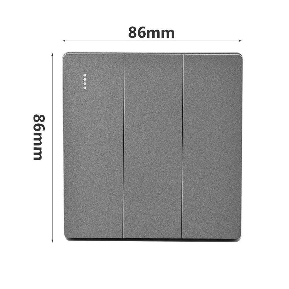 Set 2 Công Tắc Đèn Gắn Tường / Bảng Nút Nhấn Màu Xám Đục Kích Thước Lớn