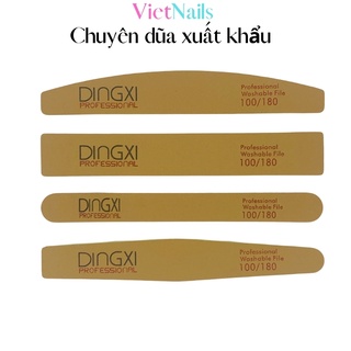 Dũa Móng Tay Nhám Da Bò DINGXI Dùng Để Dũa Móng Bột Móng Gel Độ Nhám 100/180