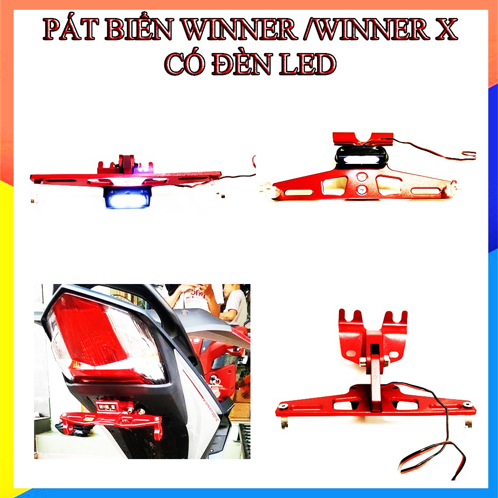 PÁT BIỂN SỐ NHÔM CNC CHO WINNER/ WINNER X CÓ ĐÈN LED ( X1R)