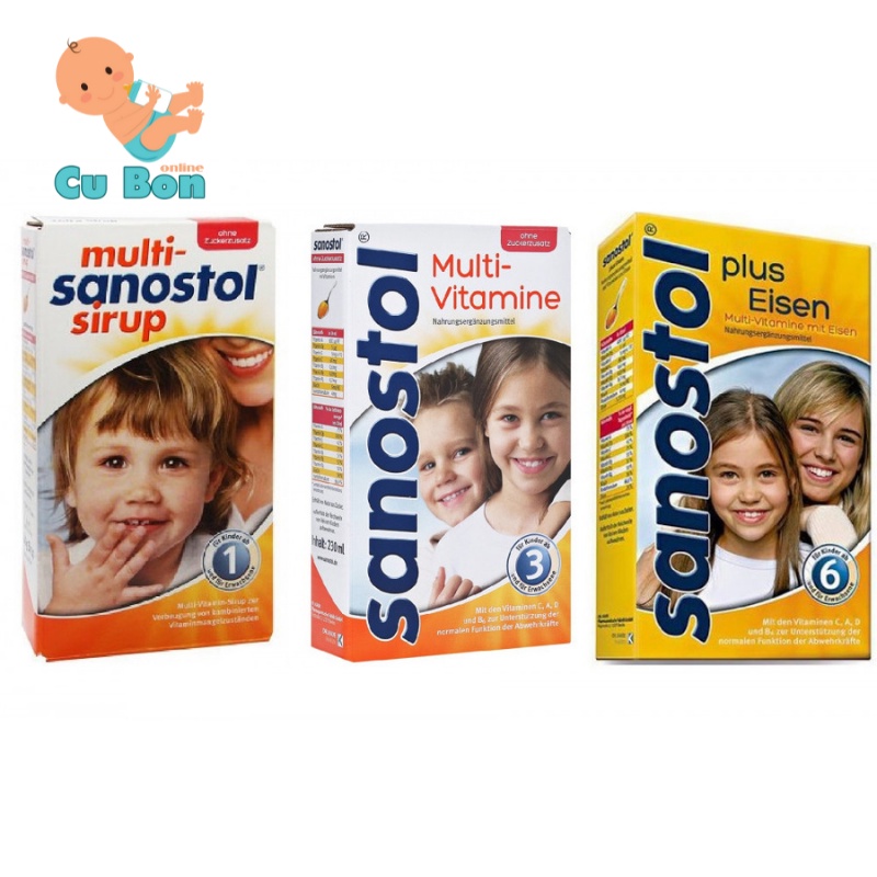 Vitamin tổng hợp Sanostol số 3 dạng Siro 460ml của đức Phù hợp cho trẻ từ 3 -6 tuổi