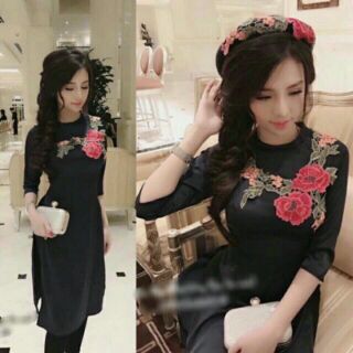 Áo dài cách tân kèm vấn