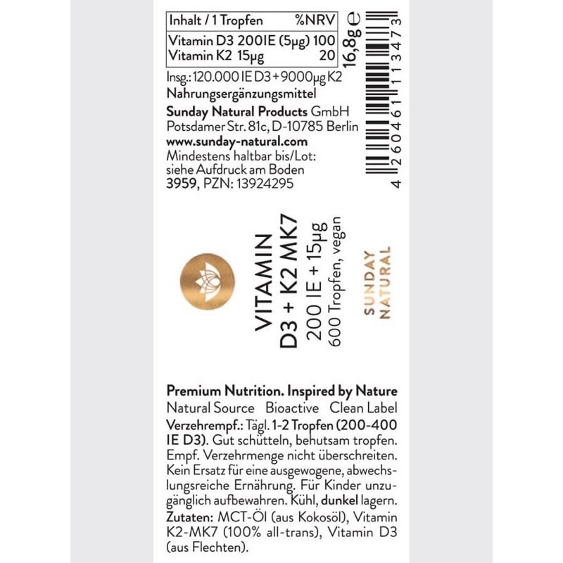 VITAMIN D3 K2 MK7 ĐỨC