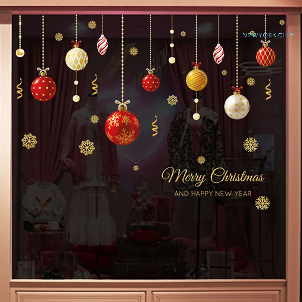 Miếng Dán Trang Trí Cửa Sổ Phong Cách Giáng Sinh Dễ Thương