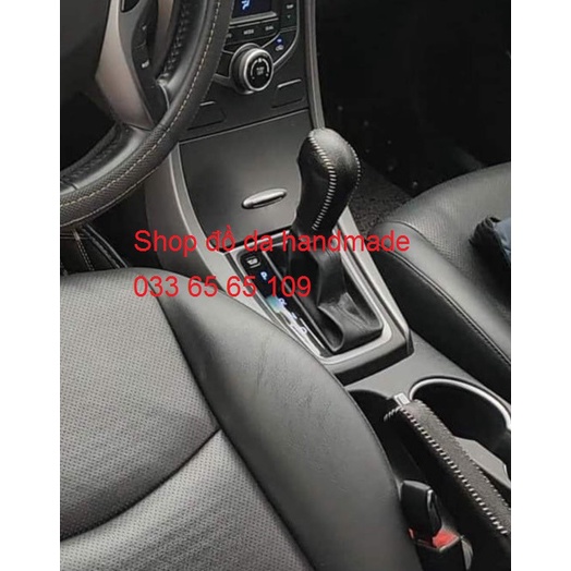 Combo bọc da cần số &amp; phanh tay xe Hyundai Accent (AT)