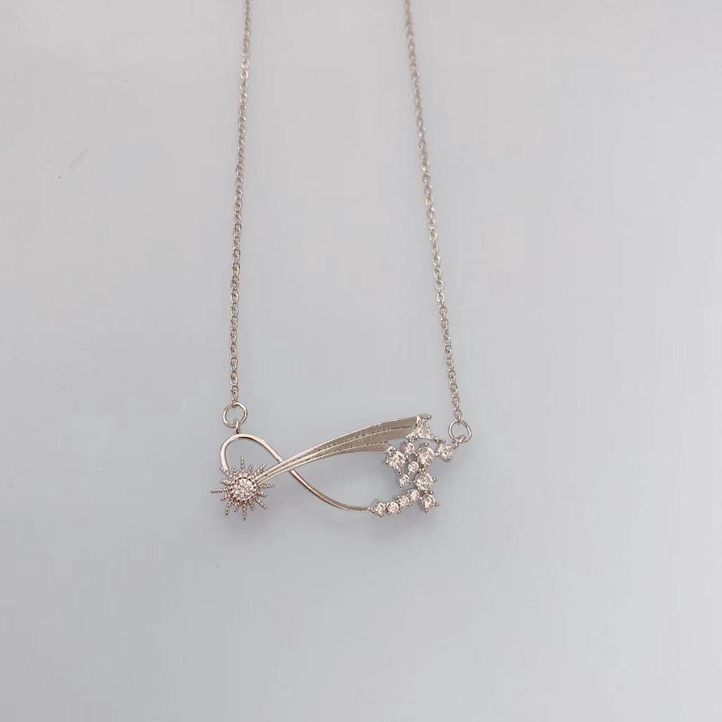 Dây Chuyền Bạc Mặt Hình Sao Băng Kiểu Thái Lan Thời Trang Cho Nữ F4