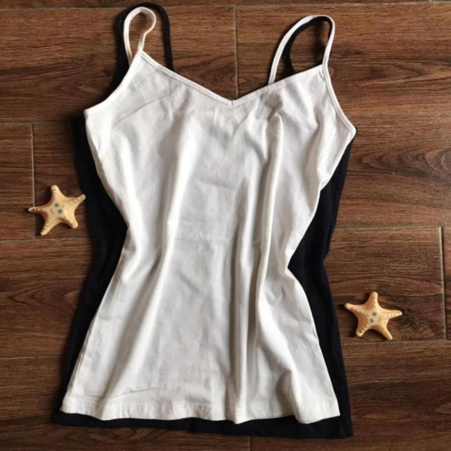 Aó 2 dây  hàng xuất cotton mềm mại thấm hút mồ hôi cực tốt, có thể mặc được các mùa | BigBuy360 - bigbuy360.vn