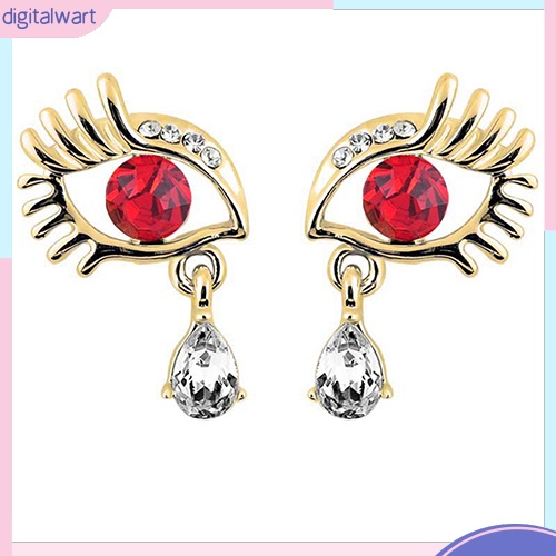 Khuyên Tai Hình Đôi Mắt Đính Đá Thời Trang Thanh Lịch Dành Cho Nữ