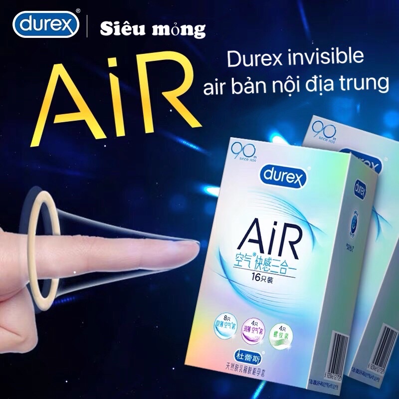 Bao cao su Durex INVISIBLE √ Siêu Mỏng √ hộp/10bao), BCS Durex Siêu mỏng cho cảm giác chân thật nhất