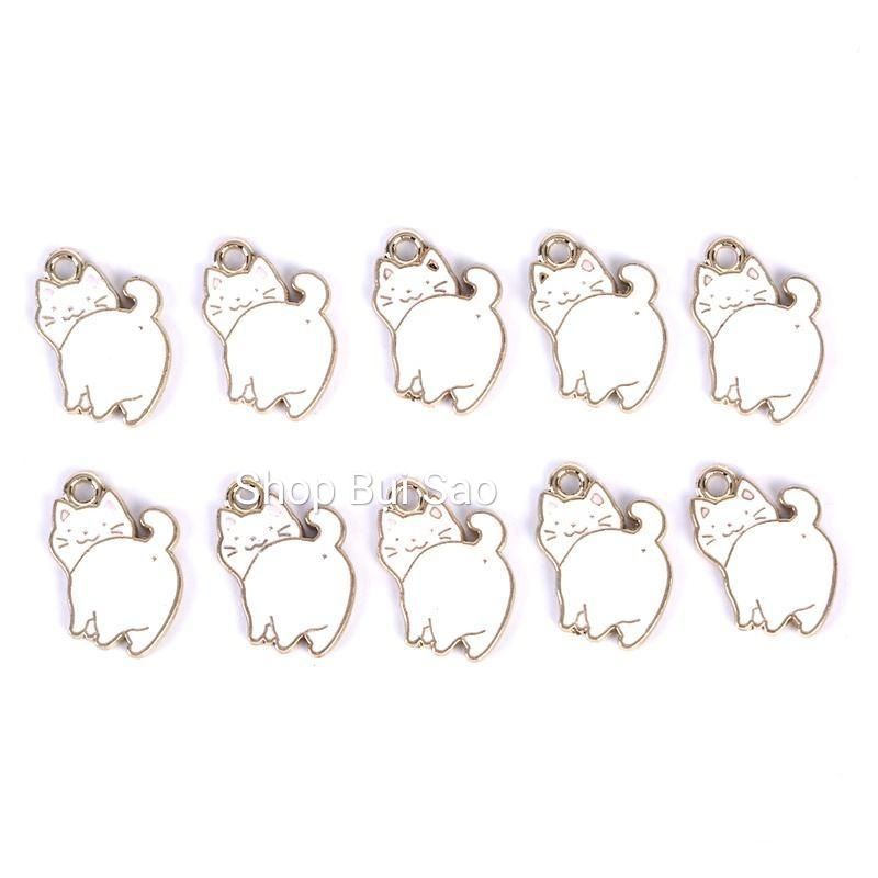 Charm kim loại tráng men hình gấu trúc/ mèo