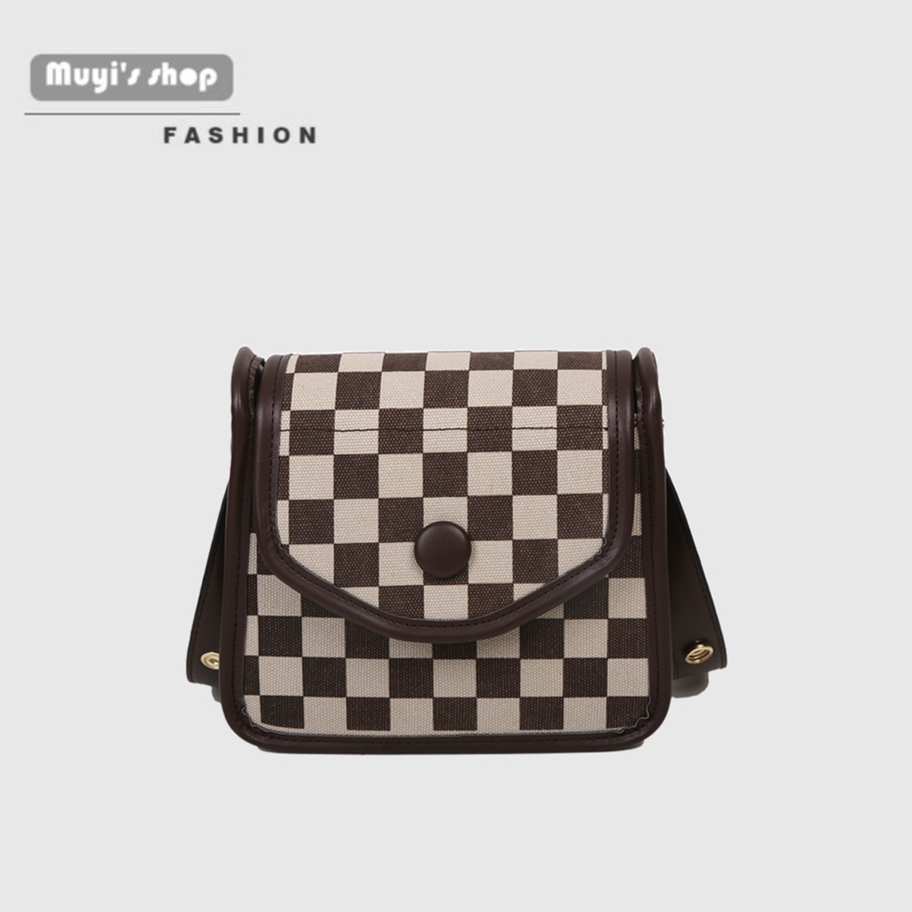 Túi đeo chéo hình vuông vải canvas thời trang thu đông 2022 phong cách mới