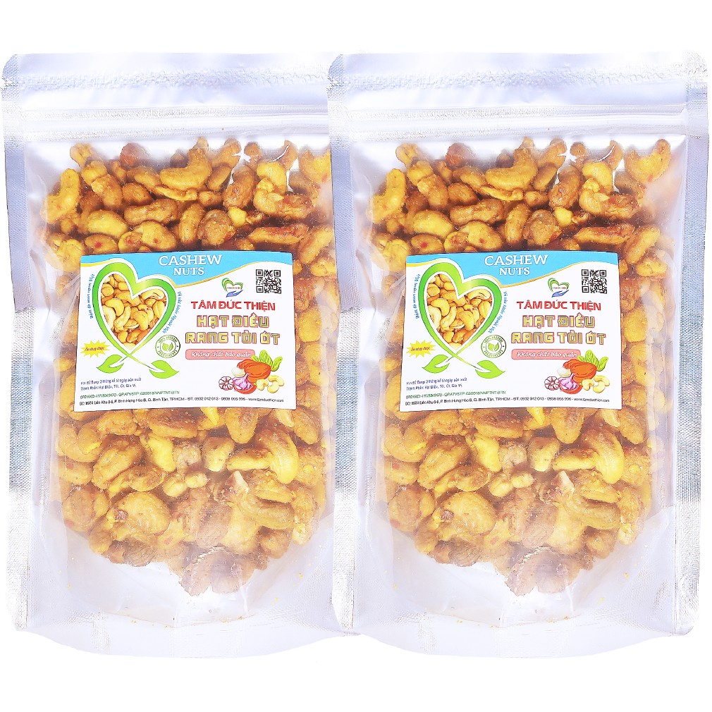 Túi 500GR Hạt Điều Rang Tỏi Ớt[Nguyên Liệu Sạch]Tâm Đức Thiện