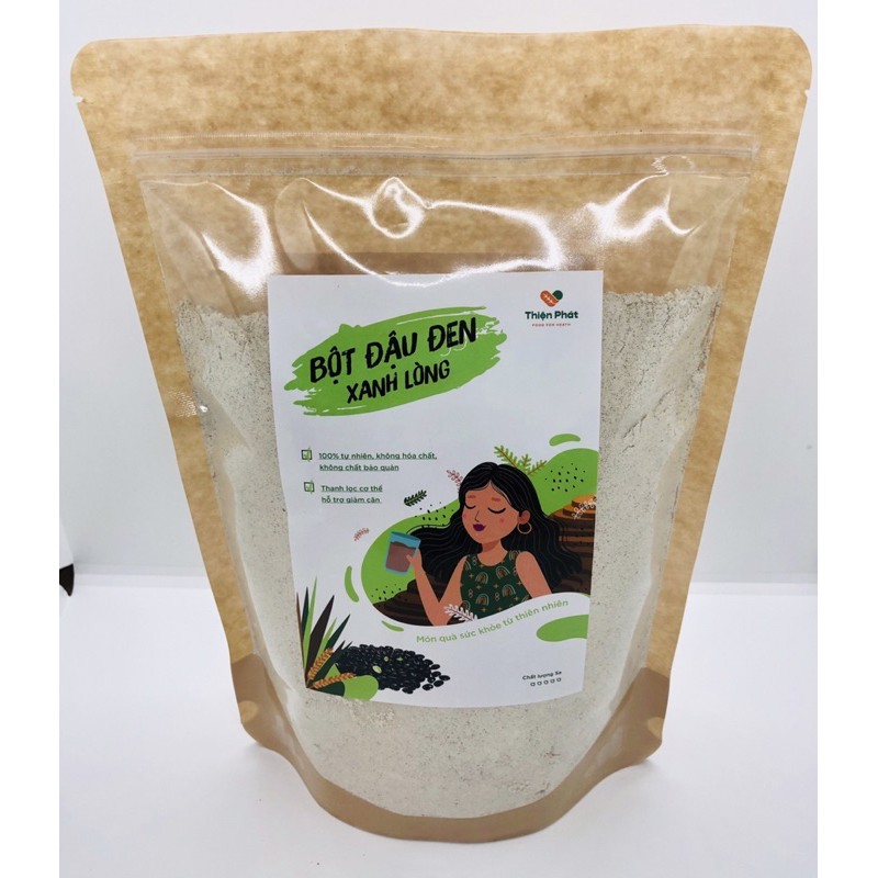  BỘT ĐẬU ĐEN XANH LÒNG HANDMADE 1kg (Lựa đậu-Rửa-Rang-Xay)