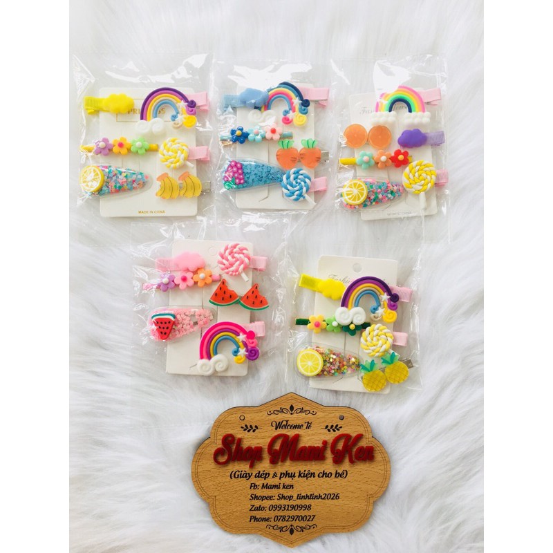 Set 6 Kẹp Xinh Bé Gái