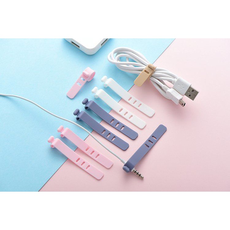 Dụng cụ cố định dây tai nghe bằng dây silicon dễ thương | BigBuy360 - bigbuy360.vn