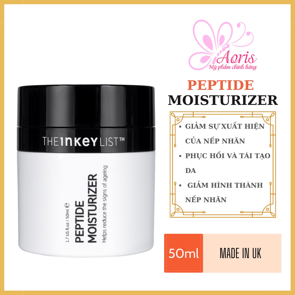 [Auth- Bill Sephora] Kem dưỡng ẩm The Inkey List Peptide Moisturizer 50ml