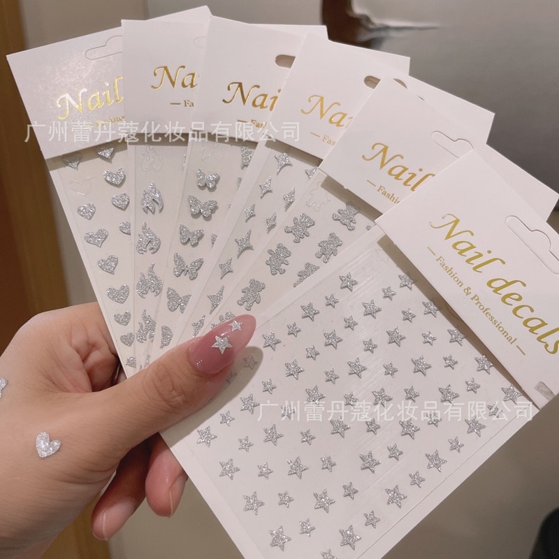 Sticker nhũ flash dán móng