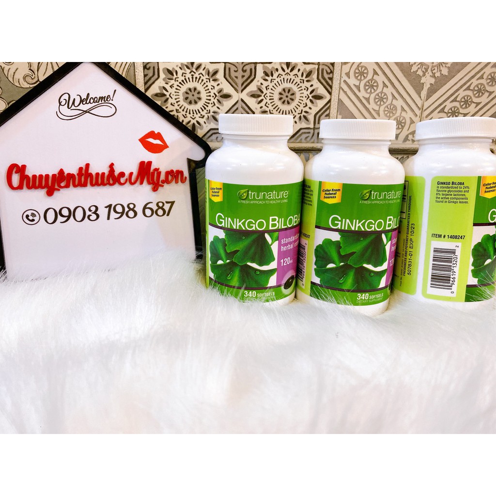 Ginkgo Biloba - Trunature Mỹ - Hộp 340 viên