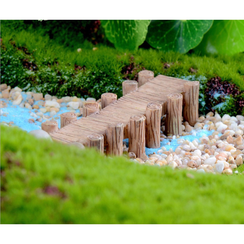 Mô hình đoạn cầu gỗ (04 cột) thích hợp trang trí như cầu cảng biển cho tiểu cảnh, bonsai