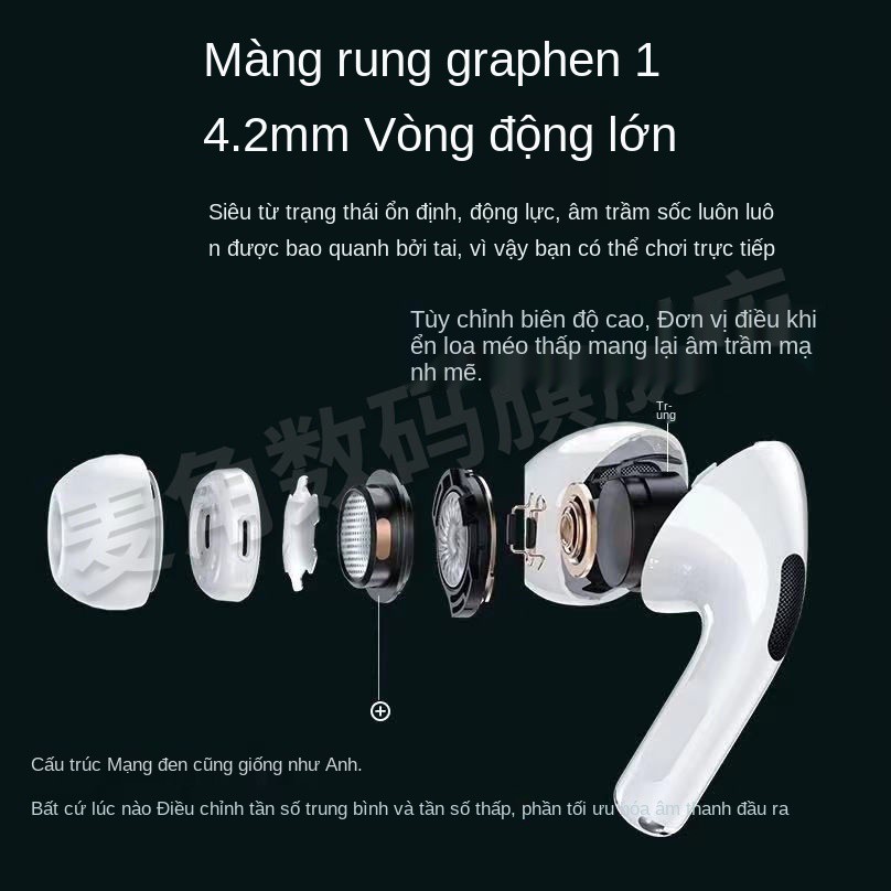 Huaqiang North Luoda 1562A Yuehu thế hệ thứ 3 Thông số giảm tiếng ồn của tai nghe Bluetooth không dây Truyền ánh sáng