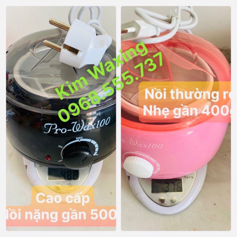 (Bảo hành 6 Tháng) Nồi nấu Sáp Wax Lông Pro wax Cao cấp nhỏ gọn Chống dính Ceramic Silicon