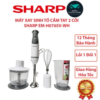 Mua  Chính Hãng  Máy xay cầm tay cao cấp Sharp EM-H076SV-WH  lỗi 1 đổi 1  bảo hành 12 tháng toàn quốc