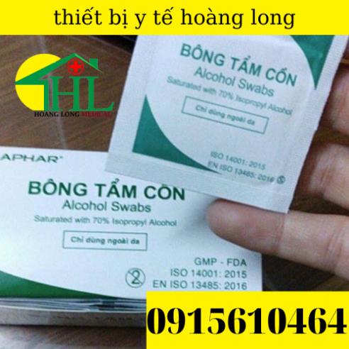 Bông Tẩm Cồn Tiệt Trùng Alcohol Pads [Hộp 100 Miếng]