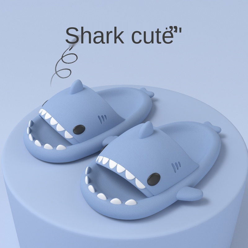 Dép Đi Trong Nhà Hình Cá Mập Hoạt Hình Siêu Mềm Chống Trượt Phong Cách Hàn Quốc