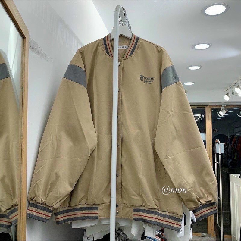 FREESHIP 50K - Áo Khoác Bomber Dù Unisex Form Rộng 2 Lớp Logo Thuê Unisex Nam, Nữ Ulzzang  -AKDSOCVAI